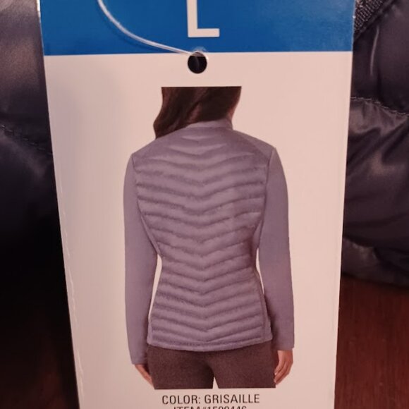 NWT 32 DEGREES Ladies Quilted Gray Jacket - Size Large - Picture 8 of 8